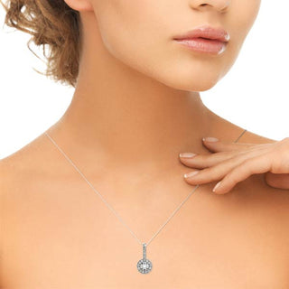 Ladies Halo Pendant 31791