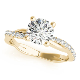 Ladies Sidestone Round Engagement Ring 51121