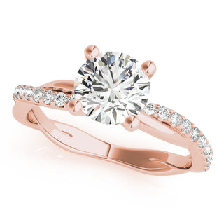 Ladies Sidestone Round Engagement Ring 51121