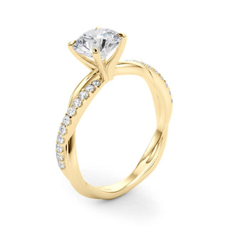 Ladies Sidestone Round Engagement Ring 51121