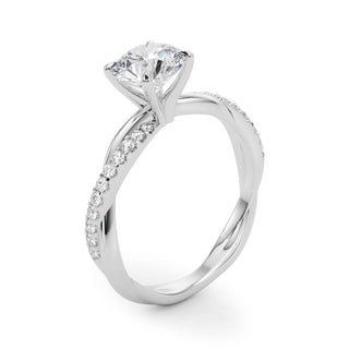 Ladies Sidestone Round Engagement Ring 51121