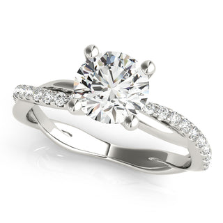 Ladies Sidestone Round Engagement Ring 51121