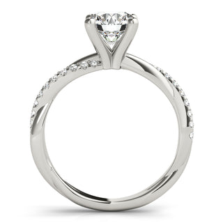 Ladies Sidestone Round Engagement Ring 51121