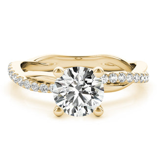 Ladies Sidestone Round Engagement Ring 51121