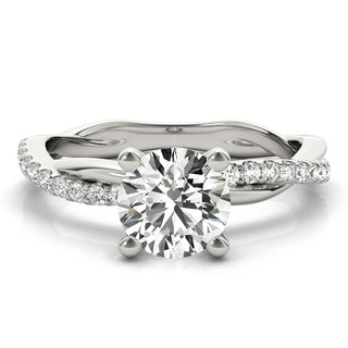 Ladies Sidestone Round Engagement Ring 51121