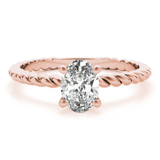 Ladies Solitaire Oval Engagement Ring 51146