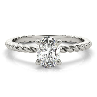 Ladies Solitaire Oval Engagement Ring 51146