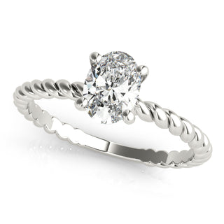 Ladies Solitaire Oval Engagement Ring 51146