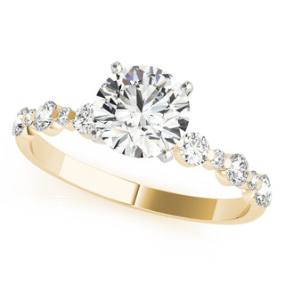 Ladies Sidestone Round Engagement Ring 51155