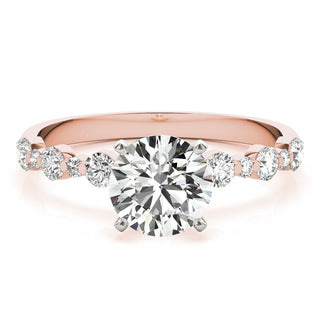 Ladies Sidestone Round Engagement Ring 51155