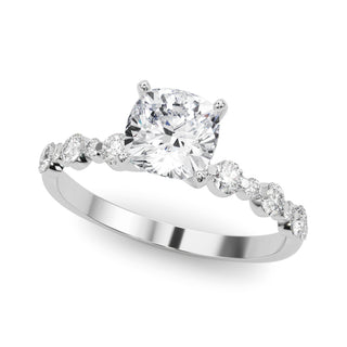 Ladies Sidestone Cushion Engagement Ring 51155