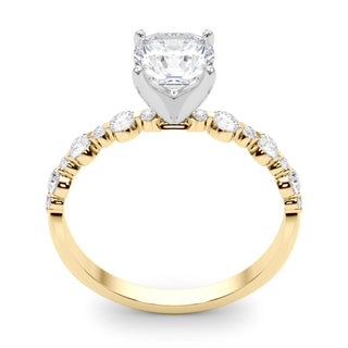 Ladies Sidestone Cushion Engagement Ring 51155