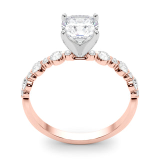 Ladies Sidestone Cushion Engagement Ring 51155