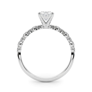 Ladies Sidestone Oval Engagement Ring 51155