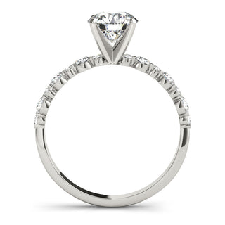 Ladies Sidestone Round Engagement Ring 51155