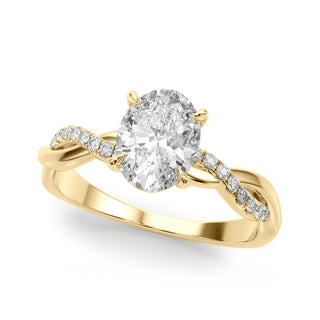 Ladies Sidestone Oval Engagement Ring 51173