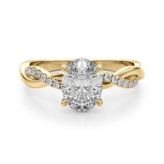 Ladies Sidestone Oval Engagement Ring 51173