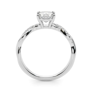 Ladies Sidestone Oval Engagement Ring 51173