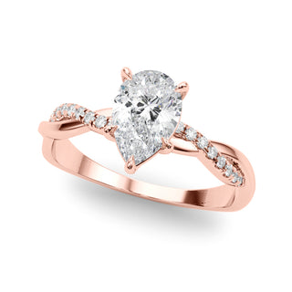 Ladies Sidestone Pear Engagement Ring 51196