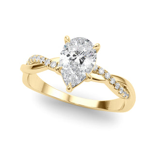 Ladies Sidestone Pear Engagement Ring 51196