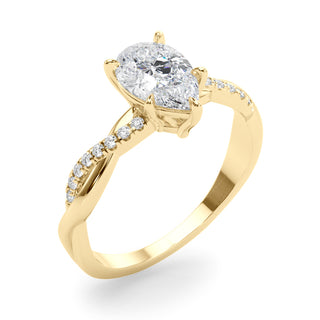 Ladies Sidestone Pear Engagement Ring 51196