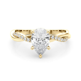 Ladies Sidestone Pear Engagement Ring 51196