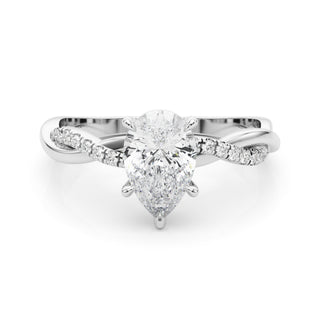 Ladies Sidestone Pear Engagement Ring 51196