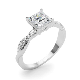 Ladies Sidestone Princess Engagement Ring 51197