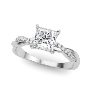 Ladies Sidestone Princess Engagement Ring 51197