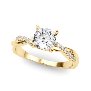 Ladies Sidestone Cushion Engagement Ring 51198