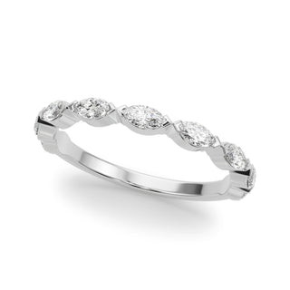 Ladies Sidestone Wedding Band 51216