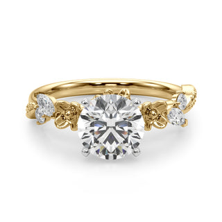 Ladies Sidestone Round Engagement Ring 51239