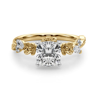 Ladies Sidestone Cushion Engagement Ring 51239