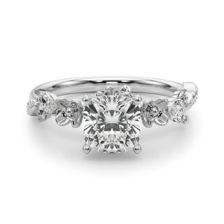 Ladies Sidestone Cushion Engagement Ring 51239