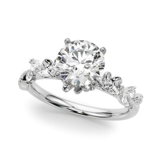 Ladies Sidestone Round Engagement Ring 51239