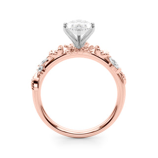 Ladies Sidestone Marquise Engagement Ring 51239