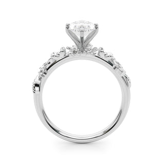 Ladies Sidestone Marquise Engagement Ring 51239