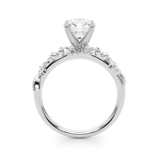 Ladies Sidestone Round Engagement Ring 51239