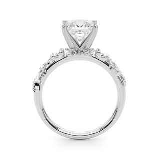 Ladies Sidestone Princess Engagement Ring 51239