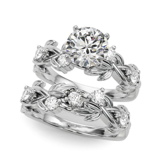 Ladies Floral Round Engagement Ring 51240