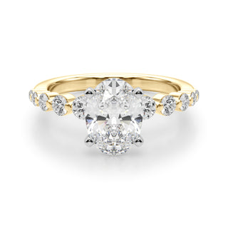 Ladies Sidestone Oval Engagement Ring 51247