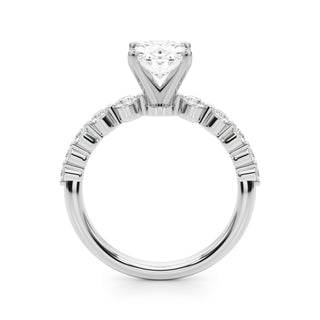 Ladies Sidestone Oval Engagement Ring 51247