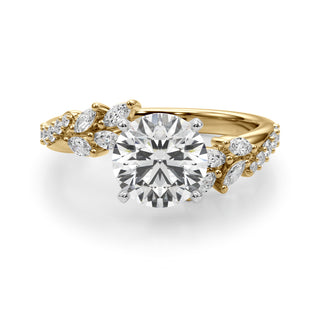 Ladies Sidestone Round Engagement Ring 51250