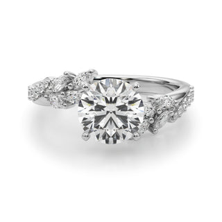 Ladies Sidestone Round Engagement Ring 51250