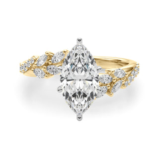 Ladies Sidestone Marquise Engagement Ring 51250