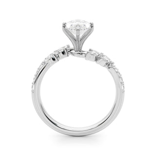 Ladies Sidestone Marquise Engagement Ring 51250