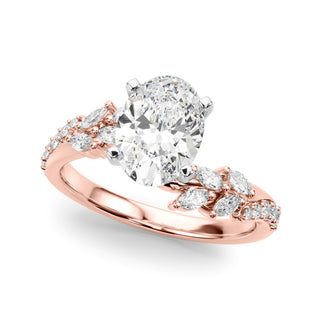 Ladies Sidestone Oval Engagement Ring 51250