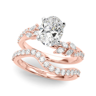 Ladies Sidestone Oval Engagement Ring 51250