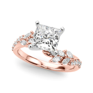 Ladies Sidestone Princess Engagement Ring 51250