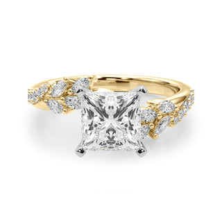 Ladies Sidestone Princess Engagement Ring 51250